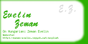 evelin zeman business card